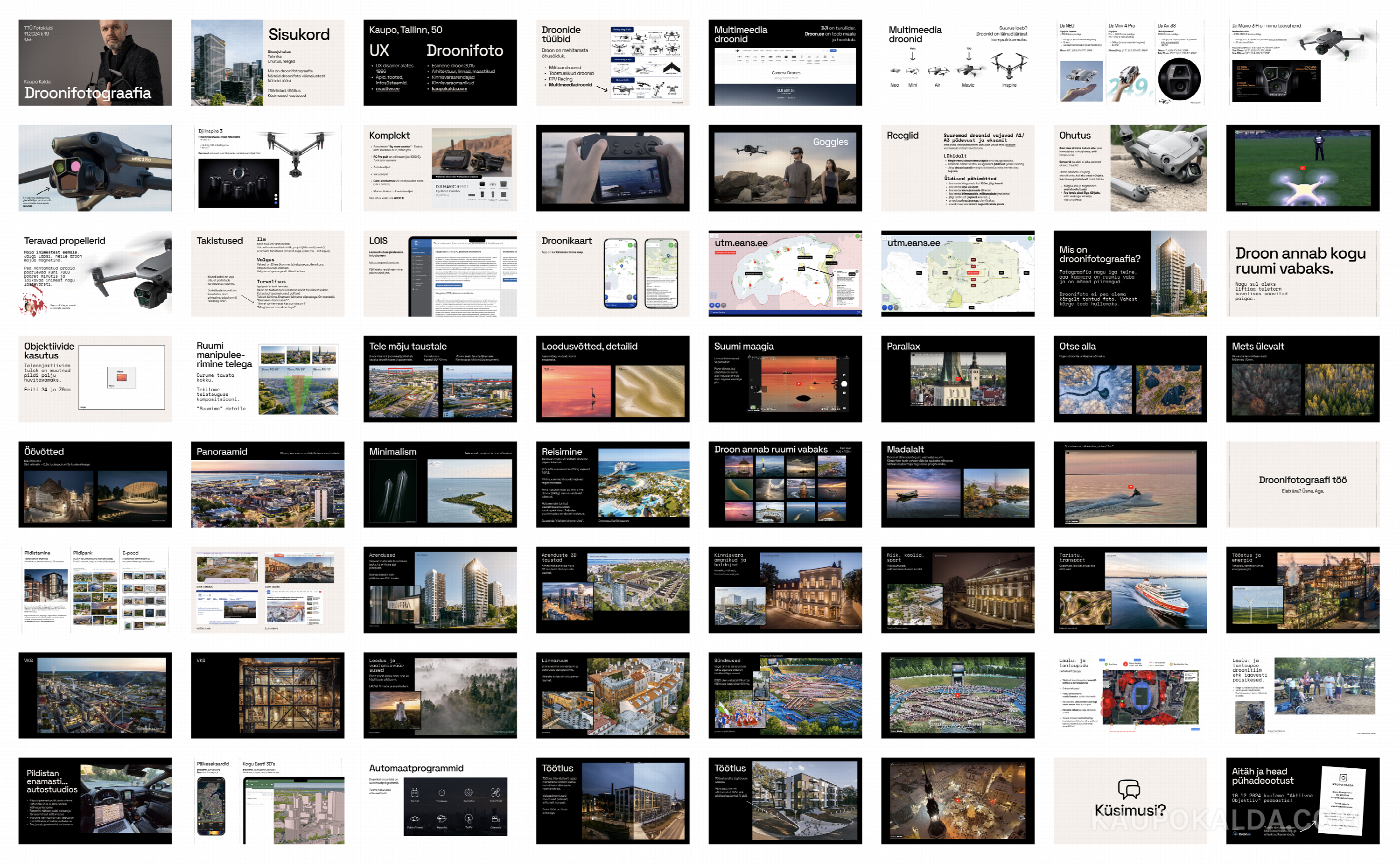 Droonifotograafia loeng TTÜ Fotoklubis (slaidid)