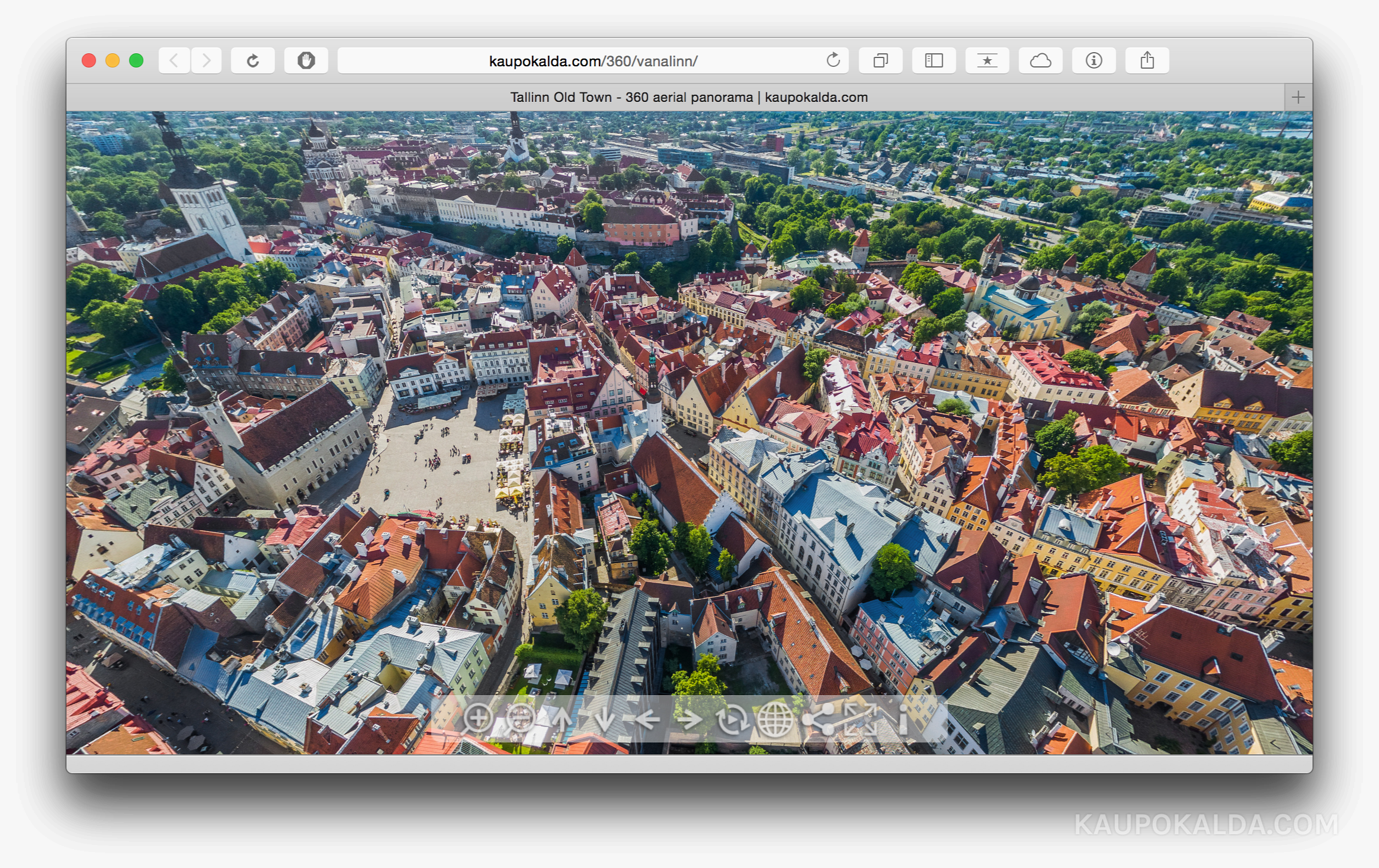 Interaktiivne 360-kraadine Tallinna vanalinna panoraam