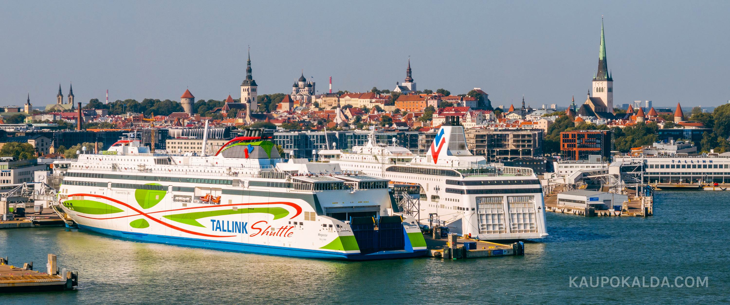 Kilukarbisiluett sadama ja laevadega