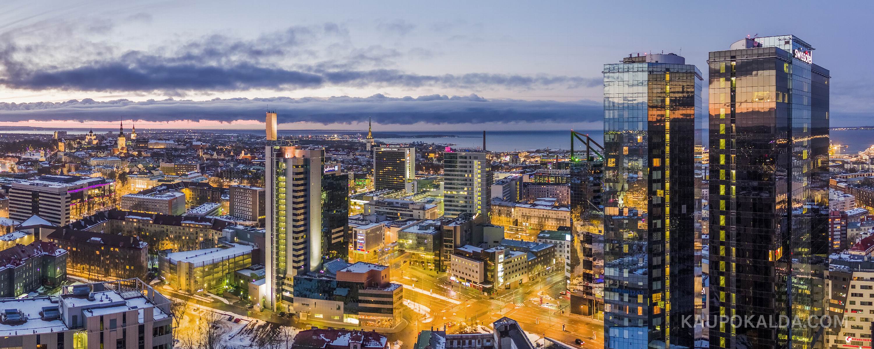 Õhtuse südalinna panoraam